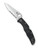 Spyderco Endura 4 folding knife with thumb hole - shown open presentation side.  Satin VG-10 stainless steel combo edge blade.  Black FRN handle.  Model C10PSBK.