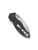 Spyderco Canis folding knife with thumb hole - shown closed pocket clip side.  Satin S30V stainless steel plain edge blade.  Black carbon fiber and G-10 laminate handle.  Model C248CFP.