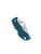 Spyderco Manbug folding knife with thumb hole - shown closed reverse.  Satin K390 steel plain edge blade.  Blue FRN handle.  Model MFPK390.