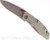 Rick Hinderer Knives XM-18 3.0" Spear Point Non Flipper folding knife with thumb studs - shown open presentation side.  Working Finish 20CV stainless steel plain edge blade.  Translucent Green G-10 handle with Working Finish lock side.  Model K10813SGW00.