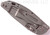 Rick Hinderer Knives XM-18 3.0" Spear Point Non Flipper folding knife with thumb studs - shown closed lock side.  Working Finish 20CV stainless steel plain edge blade.  Blue - black G-10 handle with Working Finish lock side.  Model K10813SGW00.