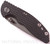 Rick Hinderer Knives XM-18 3.0" Spear Point Non Flipper folding knife with thumb studs - shown closed presentation side.  Working Finish 20CV stainless steel plain edge blade.  Black G-10 handle with Working Finish lock side.  Model K10813SGW00.