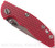 Rick Hinderer Knives XM-18 3.0" Spear Point Non Flipper folding knife with thumb studs - shown closed presentation side.  Stonewash 20CV stainless steel plain edge blade.  Red G-10 handle with stonewash lock side.  Model K10813SGS00.