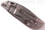 Rick Hinderer Knives XM-18 3.0" Spear Point Non Flipper folding knife with thumb studs - shown closed lock side.  Stonewash 20CV stainless steel plain edge blade.  Black G-10 handle with stonewash lock side.  Model K10813SGS00.