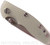 Rick Hinderer Knives XM-18 3.0" Spear Point Non Flipper folding knife with thumb studs - shown closed presentation side.  Stonewash 20CV stainless steel plain edge blade.  Translucent Green G-10 handle with stonewash lock side.  Model K10813SGS00.