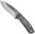Condor Tool and Knife Talon fixed blade knife - shown out of sheath reverse.  1095 HC steel plain edge blade.  Gray Micarta handle.  Model CTK804-4.5HC.
