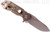 Rick Hinderer Knives Half Track Slicer folding knife with flipper tab - shown open lock side.  Stonewash 20CV stainless steel plain edge blade.  OD green G-10 handle with stonewash bronze titanium lock side.  Model K2009SGS00.
