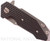 Rick Hinderer Knives Half Track Slicer folding knife with flipper tab - shown closed presentation side.  Working Finish 20CV stainless steel plain edge blade.  Black G-10 handle with Working Finish titanium lock side.  Model K2009SGS00.