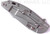 Rick Hinderer Knives XM-18 3.5" Harpoon Spanto folding knife with thumb stud and flipper tab - shown closed lock side.  Working Finish 20CV stainless steel plain edge blade.  Black G-10 handle with Working Finish lock side.  Model K2552SGS00.