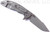 Rick Hinderer Knives XM-18 3.5" Harpoon Spanto folding knife with thumb stud and flipper tab - shown open lock side.  Working Finish 20CV stainless steel plain edge blade.  Translucent Green G-10 handle with Working Finish lock side.  Model K2552SGS00.
