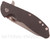 Rick Hinderer Knives XM-24 Sheepsfoot folding knife with thumb stud and flipper tab - shown closed presentation side.  Working Finish 20CV stainless steel plain edge blade.  Black G-10 handle with Working Finish lock side.  Model K3073SGW00.
