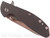 Rick Hinderer Knives XM-24 Sheepsfoot folding knife with thumb stud and flipper tab - shown closed presentation side.  Stonewash 20CV stainless steel plain edge blade.  Black G-10 handle with stonewash lock side.  Model K3073SGS00.
