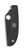 Spyderco Honeybee folding knife with thumb hole - shown closed obverse.  Black 3Cr13 stainless steel plain edge blade.  Black stainless steel handle.  Model C137BKP.