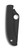 Spyderco Honeybee folding knife with thumb hole - shown closed reverse.  Black 3Cr13 stainless steel plain edge blade.  Black stainless steel handle.  Model C137BKP.