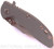 Rick Hinderer Knives XM-18 3.5" Bowie folding knife with thumb stud and flipper tab - shown closed presentation side.  Working Finish 20CV stainless steel plain edge blade.  Grey G-10 handle with Working Finish titanium lock side.  Model K2032SGW00.