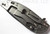 Rick Hinderer Knives XM-18 3.5" Spanto folding knife with thumb stud and flipper tab - shown closed lock side.  Stonewash S45VN stainless steel plain edge blade.  OD green G-10 handle with stonewash lock side.  Model K2002SGS00.