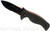 Emerson Knives Sheepdog Spear Point BTS folding knife with thumb disk, flipper tab, and Emerson Wave opener - shown open presentation side.  Black 154CM stainless steel combo edge blade.  Black G-10 handle.  Model SHEEPDOG-SPEAR-BTS.