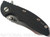 Rick Hinderer Knives XM-18 3.0" Skinner folding knife with thumb studs and flipper tab - shown closed presentation side.  Stonewashed 20CV stainless steel plain edge blade.  Black G-10 handle with stonewashed lock side.  Model K1041SGS00.
