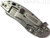 Rick Hinderer Knives XM-18 3.0" Skinner folding knife with thumb studs and flipper tab - shown closed lock side.  Stonewashed 20CV stainless steel plain edge blade.  Black G-10 handle with stonewashed lock side.  Model K1041SGS00.