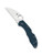 Spyderco Delica 4 folding knife with thumb hole - shown open presentation side.  Satin K390 steel, wharncliffe style, plain edge blade.  Blue FRN handle.  Model C11FPWK390.
For reference only.
