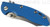 Rick Hinderer Knives XM-18 3.0" Skinner folding knife with thumb studs and flipper tab - shown closed presentation side.  Stonewashed 20CV stainless steel plain edge blade.  Blue G-10 handle with stonewashed blue lock side.  Model K1041SGS00.