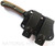 RMJ Tactical Jackdaw fixed blade knife - shown in sheath reverse.  Tungsten Cerakote Nitro-V stainless steel plain double edge blade.  Blaze Olive G-10 handle.