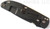 Rick Hinderer Knives Firetac Recurve folding knife with thumb disk - shown closed lock side.  Battle Black 20CV stainless steel plain edge blade.  Blue G-10 handle with Battle Black lock side.  Model K205FSGD00.