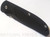 Rick Hinderer Knives Firetac Recurve folding knife with thumb disk - shown closed presentation side.  Battle Black 20CV stainless steel plain edge blade.  Black G-10 handle with Battle Black lock side.  Model K205FSGD00.