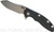 Rick Hinderer Knives XM-18 3.0" Skinner folding knife with thumb studs and flipper tab - shown open presentation side.  Working Finish 20CV stainless steel plain edge blade.  Black G-10 handle with Battle Blue lock side.  Model K1041SGW00.