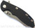 Rick Hinderer Knives XM-18 3.0" Skinner folding knife with thumb studs and flipper tab - shown closed presentation side.  Working Finish 20CV stainless steel plain edge blade.  Black G-10 handle with Battle Blue lock side.  Model K1041SGW00.
