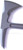 RMJ Tactical Shrike tomahawk - shown close up head obverse.  Tungsten Cerakote 80CRV2 steel plain edge head.  OG green rubber handle.