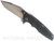 Rick Hinderer Knives Eklipse Harpoon Spanto folding knife with thumb stud and flipper tab - shown open presentation side.  Stonewash 20CV stainless steel plain edge blade.  Black G-10 handle with stonewash lock side.  Model K40442SGS00.