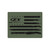 Zero Tolerance Knives ZT USA Flag - Green Decal - obverse shown.  Constructed of green and black vinyl.  Model DECALGRNZTFLAG.