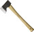 Condor Tool and Knife Woodworker Axe - shown out of sheath obverse.  1060 HC steel plain edge head.  Wood handle.  Model CTK4052C15.
