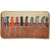 Condor Tool and Knife Carry Knife Roll - shown open.  Beige Canvas with 10 pockets.  Model CTK2833.