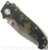 Demko Knives MG AD-20 clip point folding knife with thumb stud - shown closed presentation side.  Stonewash 20CV stainless steel plain edge blade.  Camo G-10 handle.