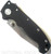 Demko Knives MG AD-20 clip point folding knife with thumb stud - shown closed presentation side.  Stonewash 20CV stainless steel plain edge blade.  Black G-10 handle.