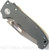 Demko Knives MG AD-20 clip point folding knife with thumb stud and thumb slot - shown closed presentation side.  Stonewash 20CV stainless steel plain edge blade.  Gray G-10 handle.