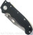 Demko Knives MG AD-20 clip point folding knife with thumb stud and thumb slot - shown closed presentation side.  Stonewash 20CV stainless steel plain edge blade.  Black G-10 handle.