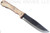 Condor Tool and Knife Mountain Pass Camp fixed blade knife - shown out of sheath obverse.  1095 HC steel plain edge blade.  Micarta handle.  Model CTK2835-7HC.