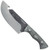 Condor Tool and Knife Bush Slicer fixed blade knife - shown out of sheath reverse.  1095 HC steel plain edge blade.  Gray Micarta handle.  Model CTK5005-6.5.
