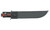 Condor Tool and Knife German Aviator machete - shown in sheath obverse.  1075 HC steel plain edge blade.  Wood handle.  Model CTK1822-16HC.