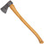 Condor Tool and Knife Greenland axe - shown out of sheath obverse.  1060 HC steel plain edge head.  Wood handle.  Model CTK4070C225.