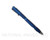 Rick Hinderer Knives Investigator ink pen - shown with cap on.  Spiral matte blue aluminum construction.  Model P58012A4BLA.