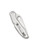Byrd Cara Cara 2 folding knife with thumb slot - shown closed pocket clip side.  Satin 8Cr13MoV stainless steel plain edge blade.  Stainless steel handle.  Model BY03P2.