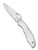 Byrd Cara Cara 2 folding knife with thumb slot - shown open presentation side.  Satin 8Cr13MoV stainless steel plain edge blade.  Stainless steel handle.  Model BY03P2.