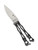 Spyderco Smallfly 2 balisong knife - shown opened.  Satin S30V stainless steel plain edge blade.  Black G-10 handle.  Model B02GP2.
