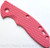 Rick Hinderer Knives XM-18 3.5" Textured G-10 handle scale - obverse shown.  Pink color.