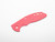 Rick Hinderer Knives XM-18 3.5" Textured G-10 handle scale - obverse shown.  Pink color.