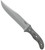 Condor Tool and Knife Belgium Bowie fixed blade knife - shown out of sheath reverse.  1075 steel plain edge blade.  Gray Micarta handle.  Model CTK1825-7.5HC.